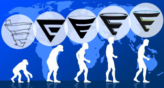 Evolution of EverettDS logo